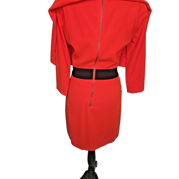 Red Black Holiday Party Mini Dress Christmas Size 2 - Picture 9 of 12